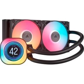 Vandens aušintuvas procesoriui Corsair iCUE LINK TITAN 240 RX LCD RGB, 276 mm x 52 mm