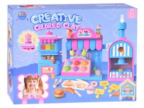 Plastilino rinkinys, su priedais Creative Sweet Shop, įvairių spalvų
