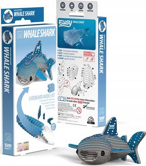 3D puzle Whale Shark, 18.5 cm x 8 cm, 22 gab., zila krās.