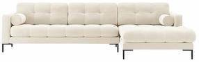 Kampinė sofa Cosmopolitan Design Bali Bluvel 22, šviesiai smėlinė, dešininė, 185 x 293 cm x 75 cm