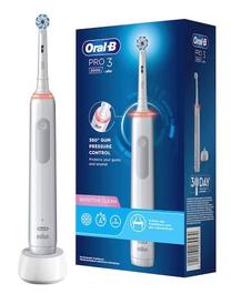 Elektrinis dantų šepetėlis Braun Pro 3 3000 Sensitive Clean, balta sp.