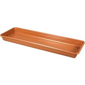 Puķu poda šķīvis Plastkon 9266, gaiši brūna krās., 40 cm, 17 cm