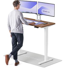 Datorgalds regulējams augstums Desktronic HomePro, 120 cm x 60 cm, 61 - 125.5 cm, balts krās./riekstkoku krās.