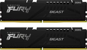 Operatiivmälu (RAM) Kingston Fury Beast Black KF560C36BBEK2-64, DDR5, 2 x 32 GB, 6000 MHz