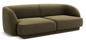 Sofa Micadoni Home Miley Velvet, žalia sp., 184 x 85 cm x 74 cm