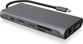 Dokstacija ICY Box IB-DK4050-CPD USB 3.2 Gen 1 (3.1 Gen 1) Type-C, melna krās.