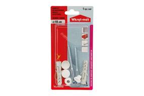 Tüübel Klimas WC, on mõeldud wc-pottide jaoks, 10 mm x 80 mm, 2 tk
