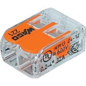 Klemm Wago 221-412/5, 2 x 0,2-4 mm², 32 A, oranž v.