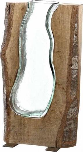 Dekoratyvinė vaza Leonardo Casolare, 36 cm, skaidri sp./ruda sp.
