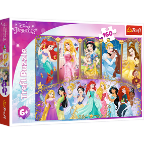Dėlionė Trefl Disney Princess 15407, 27.5 cm x 41 cm, 160 vnt., įvairių spalvų
