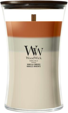 Küünal, lõhna WoodWick Vanilla Embers, 90 - 140 h, 609 g, mitmevärviline