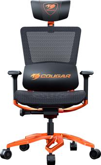Spēļu krēsls Cougar Argo, 51 x 51 x 48.5 - 54 cm, melna krās./oranža krās.
