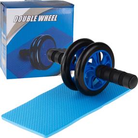 Ролик для пресса Double Wheel, 30 см, 0.54 кг, синий цв., 2 шт.