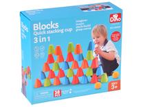 Žaidimas Dino 3in1 Stacking Cups, įvairių spalvų