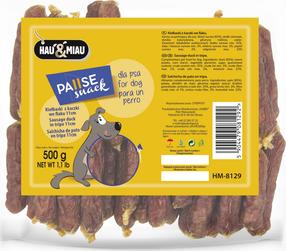 Gardums suņiem Hau&Miau Pause Snack HM-8129, pīles gaļa, 0.5 kg