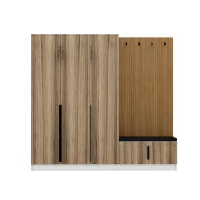 Prieškambario spinta Kalune Design Noah 8314, riešuto, 35 cm x 225 cm x 210 cm