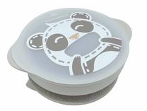 Dubenėlis Marcus & Marcus Suction Bowl With Lid Pebble, 1 m., silikonas, pilka sp.
