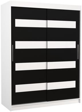 Spinta ADRK Karen, balta sp./juoda sp., 150 cm x 58 cm x 200 cm