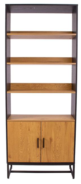 Pastatoma lentyna Home4you Amsterdam 45037, ąžuolo sp./juoda sp., 180 cm x 30 cm x 80 cm