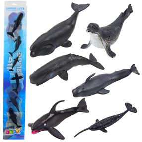 Kujukeste komplekt, mereloomad Lean Toys Marine Life, 6 tk, hall v.