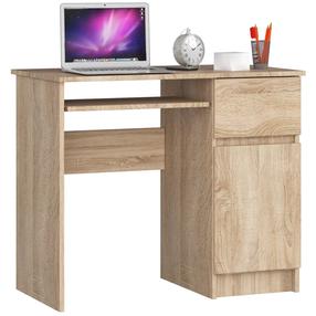 Rašomasis stalas su spintele Akord Furniture Factory Piksel Right, 90 cm x 50 cm, 77 cm, sonoma ąžuolo sp.
