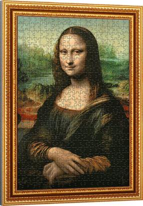 Dėlionė Trefl ArtFrame Da Vinci Mona Lisa 37541, 47 cm x 31.5 cm, 500 vnt., įvairių spalvų