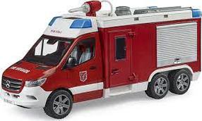  Rotaļu ugunsdzēsēju mašīna Bruder MB Sprinter Fire Engine 02680, 1:16, sarkana krās.