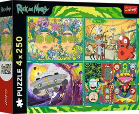 Pusle 4in1 Trefl The Twisted World Of Rick And Morty 13338, 23.8 cm x 33.9 cm, 1000 tk, mitmevärviline