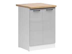 Apatinė virtuvinė spintelė Junona Line, balta sp./pilka sp./golden craft oak sp., 47 cm x 60 cm x 85.7 cm