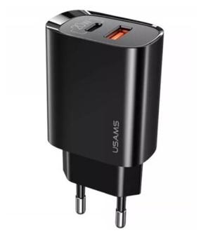 Telefoni laadija Usams US-CC121, USB/USB Type-C, must v., 20 W