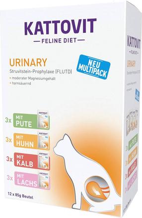 Šlapias kačių maistas Kattovit Feline Diet Urinary Multibox, 0.085 kg x 12 vnt.