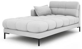Sofa Micadoni Home Mamaia Chaise Longue, šviesiai pilka sp., kairinė, 185 x 105 cm x 75 cm