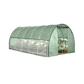 Arkveida siltumnīca ar ventilācijas atverēm 24 m², politelēns, 8 x 3 m, zaļa krās.