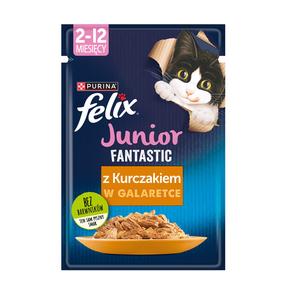 Šlapias kačių maistas Purina Felix Fantastic Junior, vištiena, 0.085 kg
