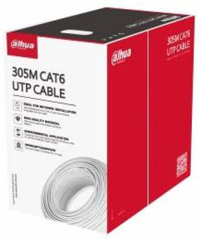 Кабель Dahua UTP CAT6 PFM923I-6UN-C, 305 м, белый цв.