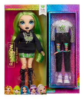 Nukk aksessuaaridega Rainbow High Style Icons Jade Hunter, 28 cm, must v.