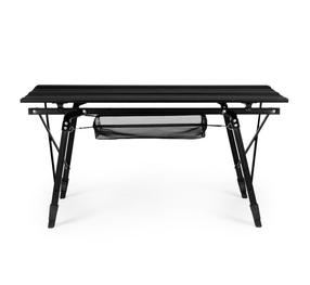 Stovyklavimo stalas MultiGarden, juoda sp., 90 cm x 52 cm x 45.5 - 65.5 cm