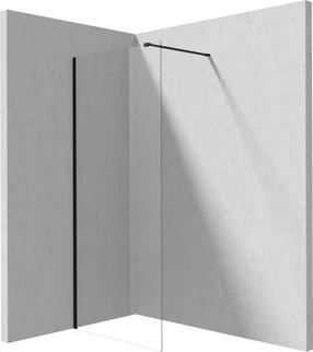 Dušas siena Deante Prizma Walk-in, 80 cm x 195 cm, melna krās./rūdītais