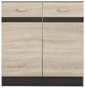 Apatinė virtuvinė spintelė Junona, sonoma ąžuolo sp./wenge sp., 47 cm x 80 cm x 82.5 cm
