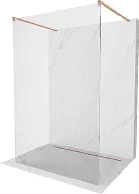 Dušo sienelė Mexen Kioto Walk-in, 145 cm x 200 cm, brushed copper sp./grūdintas