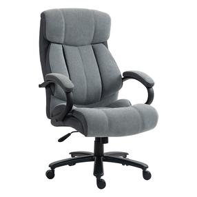 Darbo kėdė Home4you Malone XXL, 71 x 71 x 117 - 127 cm, pilka sp.