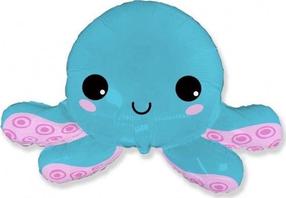 Folinis balionas figūrinis GoDan Happy Octopus, mėlyna sp.