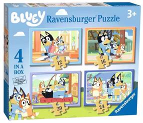 Puzle 4in1 Ravensburger Bluey, 19 cm x 14 cm, 72 gab.