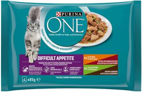 Šlapias kačių maistas Purina One Adult, vištiena, 0.085 kg x 4 vnt.