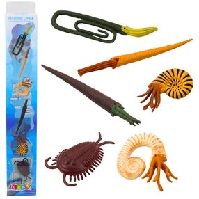 Kujukeste komplekt, mereloomad Lean Toys Marine Life, 6 tk, mitmevärviline