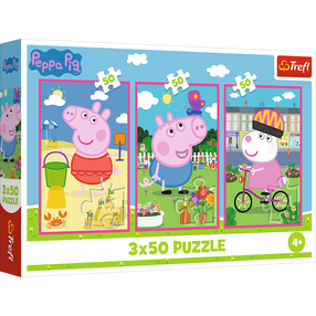 Pusle 3in1 Trefl Peppa Pig The Power Of Friendship, 27.5 cm x 18 cm, 150 tk, mitmevärviline