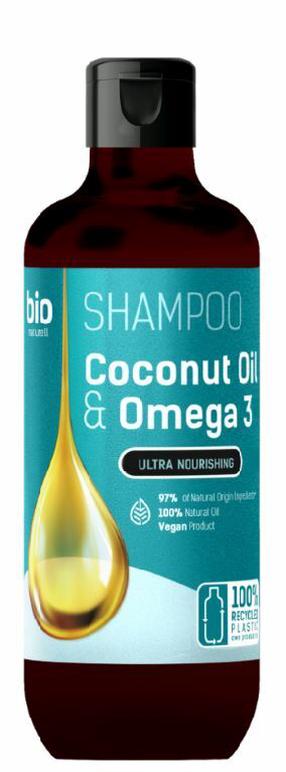 Šampūns Bio Naturell Ultra Nourishing Coconut Oil & Omega 3, 295 ml