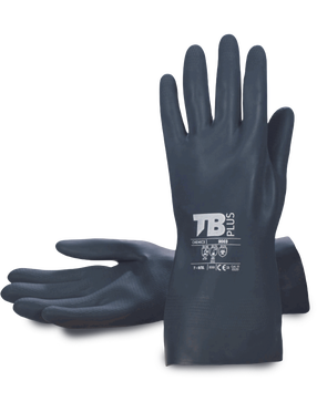 Darbo pirštinės chemikalams Tomas Bodero TB 9003, vaikams, juoda sp., 8