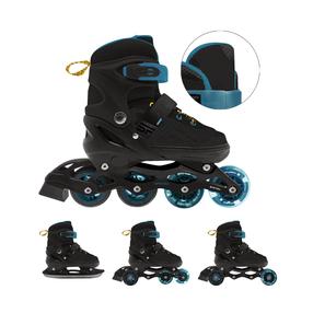Prekė su pažeista pakuote. Riedučiai Spokey Quattro 4in1, mėlyna sp./juoda sp., 38-41