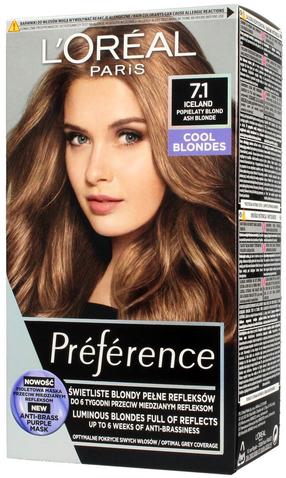 Plaukų dažai L’Oréal Paris Preference Cool Blondes, iceland sp., 7.1